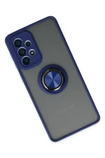 Newface Samsung Galaxy A33 5G Kılıf Montreal Yüzüklü Silikon Kapak - Lacivert - Görsel 2