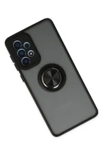 Newface Samsung Galaxy A33 5G Kılıf Montreal Yüzüklü Silikon Kapak - Siyah - Görsel 2