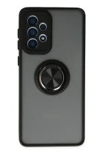 Newface Samsung Galaxy A33 5G Kılıf Montreal Yüzüklü Silikon Kapak - Siyah