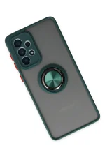 Newface Samsung Galaxy A33 5G Kılıf Montreal Yüzüklü Silikon Kapak - Yeşil - Görsel 2