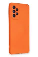 Newface Samsung Galaxy A33 5G Kılıf Nano içi Kadife Silikon - Turuncu - Görsel 2