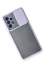 Newface Samsung Galaxy A33 5G Kılıf Palm Buzlu Kamera Sürgülü Silikon - Lila - Görsel 3