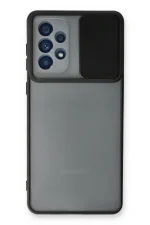 Newface Samsung Galaxy A33 5G Kılıf Palm Buzlu Kamera Sürgülü Silikon - Siyah