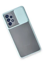 Newface Samsung Galaxy A33 5G Kılıf Palm Buzlu Kamera Sürgülü Silikon - Turkuaz - Görsel 3