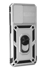 Newface Samsung Galaxy A33 5G Kılıf Pars Lens Yüzüklü Silikon - Gümüş - Görsel 2