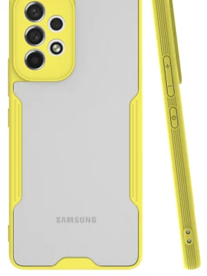 Newface Samsung Galaxy A33 5G Kılıf Platin Silikon - Sarı