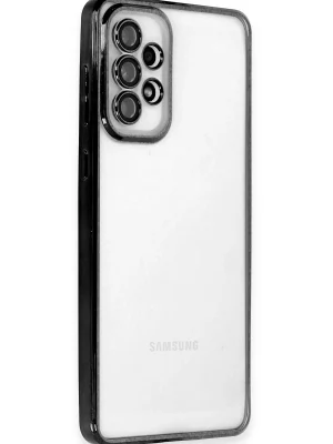 Newface Samsung Galaxy A33 5G Kılıf Razer Lensli Silikon - Siyah