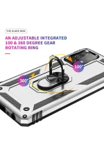 Newface Samsung Galaxy A33 5G Kılıf Sofya Yüzüklü Silikon Kapak - Gümüş - Görsel 5