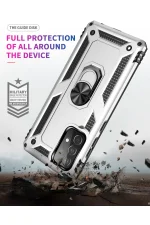 Newface Samsung Galaxy A33 5G Kılıf Sofya Yüzüklü Silikon Kapak - Gümüş - Görsel 8