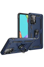 Newface Samsung Galaxy A33 5G Kılıf Sofya Yüzüklü Silikon Kapak - Lacivert - Görsel 2