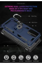 Newface Samsung Galaxy A33 5G Kılıf Sofya Yüzüklü Silikon Kapak - Lacivert - Görsel 6