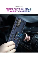 Newface Samsung Galaxy A33 5G Kılıf Sofya Yüzüklü Silikon Kapak - Lacivert - Görsel 7