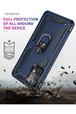 Newface Samsung Galaxy A33 5G Kılıf Sofya Yüzüklü Silikon Kapak - Lacivert - Görsel 8