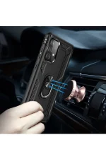 Newface Samsung Galaxy A33 5G Kılıf Sofya Yüzüklü Silikon Kapak - Siyah - Görsel 7