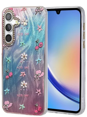 Newface Samsung Galaxy A34 5G Kılıf Blade Aynalı Desenli Kapak - Desen 4