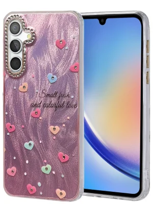 Newface Samsung Galaxy A34 5G Kılıf Blade Aynalı Desenli Kapak - Desen 8