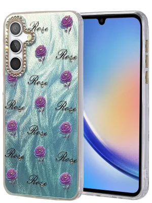 Newface Samsung Galaxy A34 5G Kılıf Blade Aynalı Desenli Kapak - Desen 9