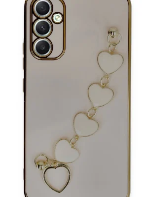 Newface Samsung Galaxy A34 5G Kılıf Esila Silikon - Pudra