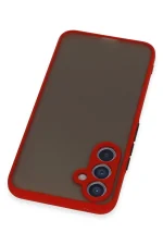 Newface Samsung Galaxy A34 5G Kılıf Montreal Silikon Kapak - Kırmızı - Görsel 3