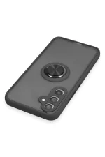 Newface Samsung Galaxy A34 5G Kılıf Montreal Yüzüklü Silikon Kapak - Siyah - Görsel 4