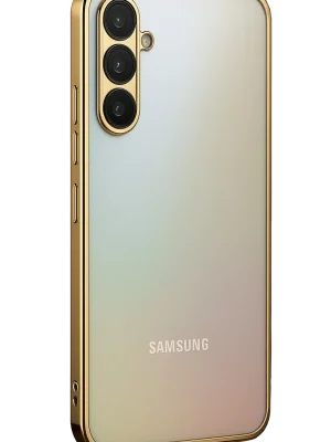 Newface Samsung Galaxy A34 5G Kılıf Razer Lensli Silikon - Gold