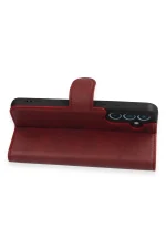 Newface Samsung Galaxy A34 5G Kılıf Trend S Plus Kapaklı Kılıf - Kırmızı - Görsel 4