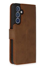 Newface Samsung Galaxy A34 5G Kılıf Trend S Plus Kapaklı Kılıf - Taba - Görsel 2