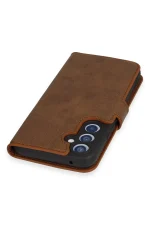 Newface Samsung Galaxy A34 5G Kılıf Trend S Plus Kapaklı Kılıf - Taba - Görsel 3