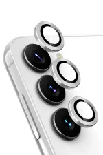 Newface Samsung Galaxy A34 5G Valdez Metal Kamera Lens - Gümüş