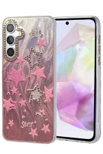 Newface Samsung Galaxy A35 5G Kılıf Blade Aynalı Desenli Kapak - Desen 7