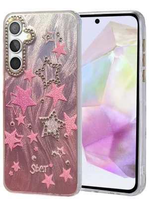Newface Samsung Galaxy A35 5G Kılıf Blade Aynalı Desenli Kapak - Desen 7