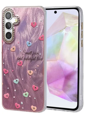 Newface Samsung Galaxy A35 5G Kılıf Blade Aynalı Desenli Kapak - Desen 8