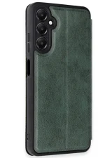 Newface Samsung Galaxy A35 5G Kılıf Flip Cover - Koyu Yeşil - Görsel 2