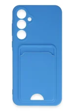 Newface Samsung Galaxy A35 5G Kılıf Kelvin Kartvizitli Silikon - Mavi - Görsel 2