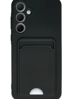 Newface Samsung Galaxy A35 5G Kılıf Kelvin Kartvizitli Silikon - Siyah