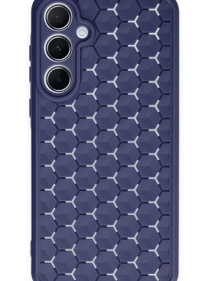 Newface Samsung Galaxy A35 5G Kılıf Petek Silikon Kapak - Lacivert