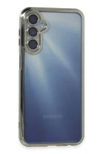 Newface Samsung Galaxy A35 5G Kılıf Razer Lensli Silikon - Gümüş