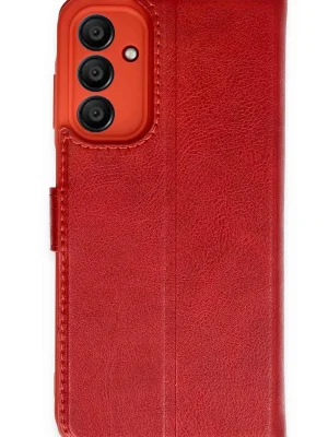 Newface Samsung Galaxy A35 5G Kılıf Trend S Plus Kapaklı Kılıf - Kırmızı