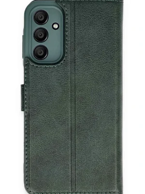 Newface Samsung Galaxy A35 5G Kılıf Trend S Plus Kapaklı Kılıf - Yeşil