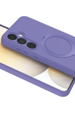 Newface Samsung Galaxy A35 5G Regal Magsafe Standlı Kapak - Lila - Görsel 4