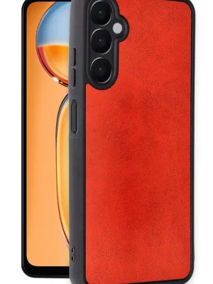 Newface Samsung Galaxy A36 Kılıf Aras Deri Kapak - Kırmızı