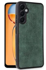 Newface Samsung Galaxy A36 Kılıf Aras Deri Kapak - Koyu Yeşil