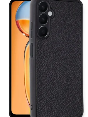 Newface Samsung Galaxy A36 Kılıf Aras Deri Kapak - Siyah