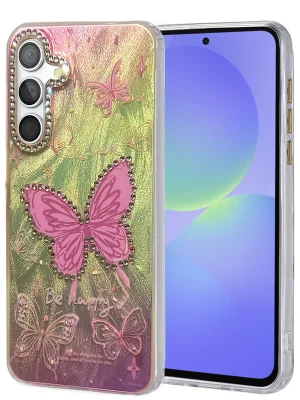 Newface Samsung Galaxy A36 Kılıf Blade Aynalı Desenli Kapak - Desen 5