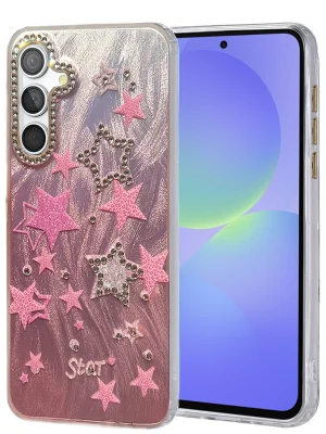 Newface Samsung Galaxy A36 Kılıf Blade Aynalı Desenli Kapak - Desen 7