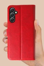 Newface Samsung Galaxy A36 Kılıf Trend S Plus Kapaklı Kılıf - Yeşil - Görsel 4