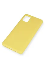 Newface Samsung Galaxy A51 Kılıf Nano içi Kadife Silikon - Sarı - Görsel 3