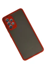 Newface Samsung Galaxy A52 Kılıf Montreal Silikon Kapak - Kırmızı - Görsel 3