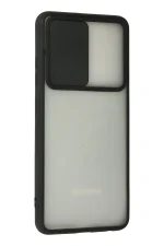 Newface Samsung Galaxy A52 Kılıf Palm Buzlu Kamera Sürgülü Silikon - Siyah - Görsel 3