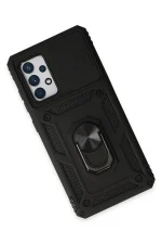 Newface Samsung Galaxy A52 Kılıf Pars Lens Yüzüklü Silikon - Siyah - Görsel 3